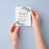 Prospectus 11,4 Cm X 14,2 Cm Mariage vert d'eucalyptus Feuille Budget (main)