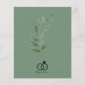 Prospectus 11,4 Cm X 14,2 Cm Mariage vert d'eucalyptus Feuille Budget (Dos)