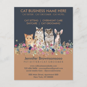 Prospectus 11,4 Cm X 14,2 Cm Marine Brown Cute chat animal