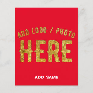 PROSPECTUS 11,4 CM X 14,2 CM MARQUE VERIFIEE ROUGE PERSONNALISABLE MODERNE ET C