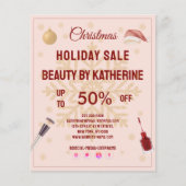 Prospectus 11,4 Cm X 14,2 Cm Marre Noël Beauté Salon Circulaire (Devant)