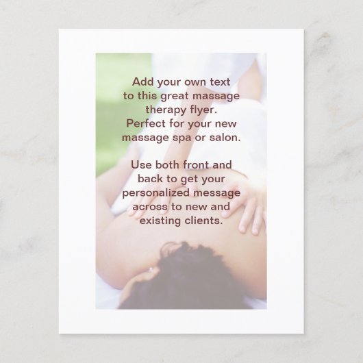 Prospectus 11,4 Cm X 14,2 Cm Massage suédois (Devant)