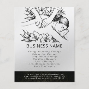 Prospectus 11,4 Cm X 14,2 Cm Massage Thérapie Guérison Mains Énergie Spa Bien-ê