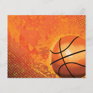 Prospectus 11,4 Cm X 14,2 Cm match de basket-ball joueur d'équipe tournoi court