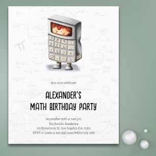 Prospectus 11,4 Cm X 14,2 Cm Math Costume Enfant Budget Anniversaire Invitation