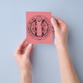 Prospectus 11,4 Cm X 14,2 Cm Médaille de Saint Benoît (main)