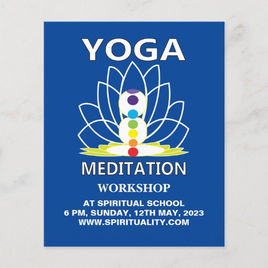 Prospectus 11,4 Cm X 14,2 Cm Méditation du yoga (Devant)