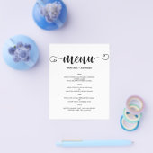 Prospectus 11,4 Cm X 14,2 Cm MENU Budget Classic MARIAGE. Flyer (Simple)