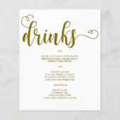 Prospectus 11,4 Cm X 14,2 Cm MENU Budget Gold Classic MARIAGE. Flyer (Dos)