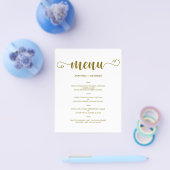 Prospectus 11,4 Cm X 14,2 Cm MENU Budget Gold Classic MARIAGE. Flyer (Simple)