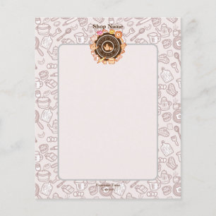 Prospectus 11,4 Cm X 14,2 Cm Menu Cuisine Cuisine Brown