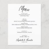 Prospectus 11,4 Cm X 14,2 Cm Menu Mariage blanc Budget (Devant)
