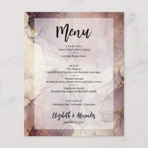 Prospectus 11,4 Cm X 14,2 Cm Menu Mariage marbre budget