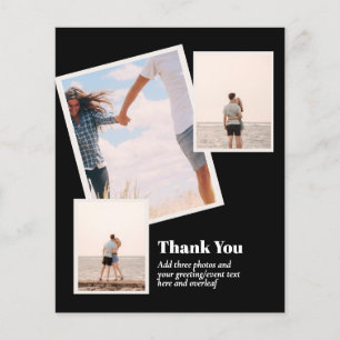 Prospectus 11,4 Cm X 14,2 Cm MERCI BUDGET Photo Collage Moderne