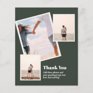 Prospectus 11,4 Cm X 14,2 Cm MERCI BUDGET Photo Collage Moderne