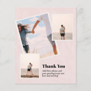 Prospectus 11,4 Cm X 14,2 Cm MERCI BUDGET Photo Collage Moderne