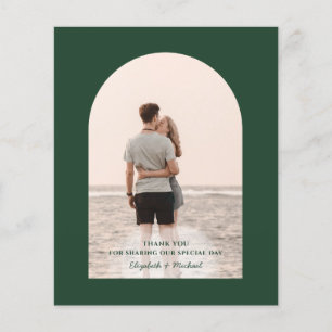 Prospectus 11,4 Cm X 14,2 Cm MERCI PHOTO BUDGÉTAIRE Emerald Green Mariage