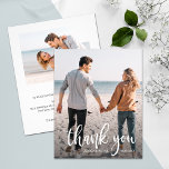 Prospectus 11,4 Cm X 14,2 Cm Merci photo du Mariage de texte blanc Budget<br><div class="desc">Petit papier mince de 4, 5 po x 5, 6 po à prix abordable, il comprend votre photo, les mots Merci, vos noms et la date mariage en lettres chic avec votre note de remerciement au dos. Papier de 80 livres et choix de 3 tailles. **AUCUNE ENVELOPPE INCLUSE. Assurez-vous de...</div>