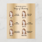 Prospectus 11,4 Cm X 14,2 Cm Microblading Aftercare Instruction Modern Gold (Dos)