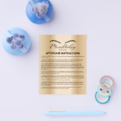 Prospectus 11,4 Cm X 14,2 Cm Microblading Aftercare Instruction Modern Gold (Simple)