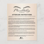 Prospectus 11,4 Cm X 14,2 Cm Microbling Aftercare Instruction Ivory White (Devant)