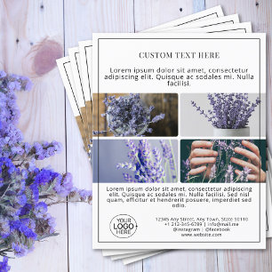 Prospectus 11,4 Cm X 14,2 Cm Minimaliste Ajouter Votre Logo Photo Collage Promo