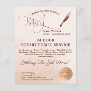 Prospectus 11,4 Cm X 14,2 Cm Mobile Notaire et signature de prêt Vider rose Aga