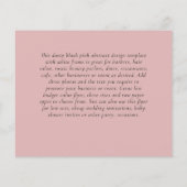 Prospectus 11,4 Cm X 14,2 Cm MODÈLE de design Abstrait rose (Dos)