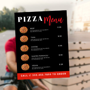 Prospectus 11,4 Cm X 14,2 Cm Modèle de menu promotionnel pour la livraison de p