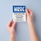 Prospectus 11,4 Cm X 14,2 Cm Modern Bold, Music Store Publicité (main)