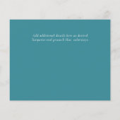 Prospectus 11,4 Cm X 14,2 Cm Modern Sea Glass Ocean Peacock Blue Teal Wedding (Dos)