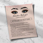Prospectus 11,4 Cm X 14,2 Cm Moderne Eyelash Maquillage Artiste Instruction pos<br><div class="desc">Rose Gold Parties scintillant Drips Gold Lashes de maquillage Artiste de maquillage postsoins Flyers.</div>