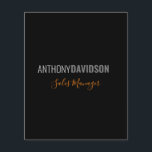 Prospectus 11,4 Cm X 14,2 Cm Moderne minimaliste élégant professionnel noir gri<br><div class="desc">Design professionnel moderne propre et simple.</div>