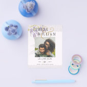 Prospectus 11,4 Cm X 14,2 Cm Moderne Purple Wisteria PHOTO Mariage Enregistrer  (Simple)