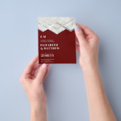 Prospectus 11,4 Cm X 14,2 Cm MOINS BUDGET Burgundy Silver Mariage FLYER (main)