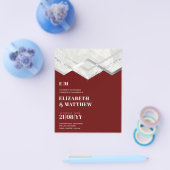 Prospectus 11,4 Cm X 14,2 Cm MOINS BUDGET Burgundy Silver Mariage FLYER (Simple)