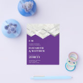 Prospectus 11,4 Cm X 14,2 Cm MOINS BUDGET Purple Silver Mariage FLYER (Simple)