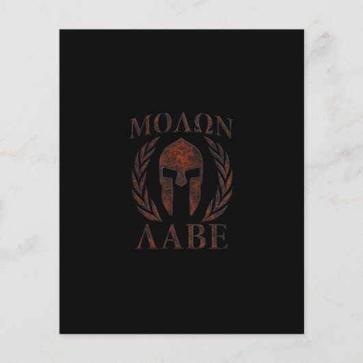 Prospectus 11,4 Cm X 14,2 Cm Molon Labe Laurels, guerrier spartiate (Devant)