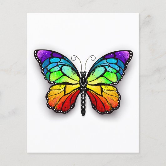 Prospectus 11,4 Cm X 14,2 Cm Monarque papillon arc-en-ciel (Devant)