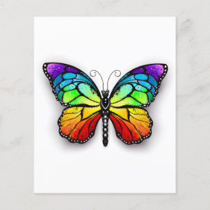 Prospectus 11,4 Cm X 14,2 Cm Monarque papillon arc-en-ciel