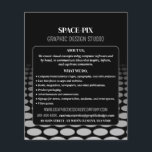 Prospectus 11,4 Cm X 14,2 Cm Monochrome Graphic, Graphic Designer publicité<br><div class="desc">Monochrome Graphic,  Graphic Designer Publicité Flyers Par Le Magasin Carte de visite.</div>