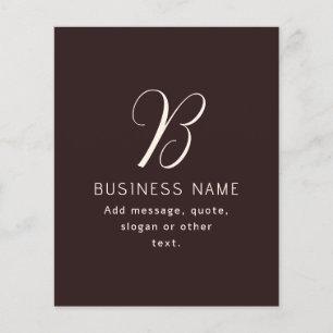 Prospectus 11,4 Cm X 14,2 Cm Monogramme de nom d'entreprise élégant moderne M