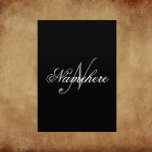 Prospectus 11,4 Cm X 14,2 Cm Monogramme de nom noir et blanc personnalisé uniqu<br><div class="desc">Personnalisé Unique Noir et Blanc Nom Monogramme Design pour tout le monde.</div>