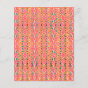 Prospectus 11,4 Cm X 14,2 Cm motif abstrait rose