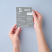 Prospectus 11,4 Cm X 14,2 Cm Motif de construction brique gris (main)