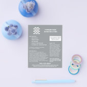 Prospectus 11,4 Cm X 14,2 Cm Motif de construction brique gris (Simple)