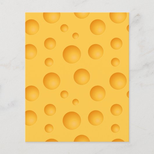 Prospectus 11,4 Cm X 14,2 Cm Motif de fromage jaune (Devant)