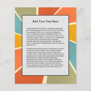 Prospectus 11,4 Cm X 14,2 Cm Motif de style de peinture mixte Hippie rétro