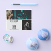 Prospectus 11,4 Cm X 14,2 Cm Music Concert Band Bar Party Promotionnel QR Code (Simple)