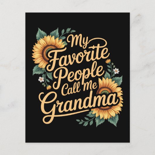 Prospectus 11,4 Cm X 14,2 Cm My Favorite People Call Me Grandma Mother's Day (Devant)